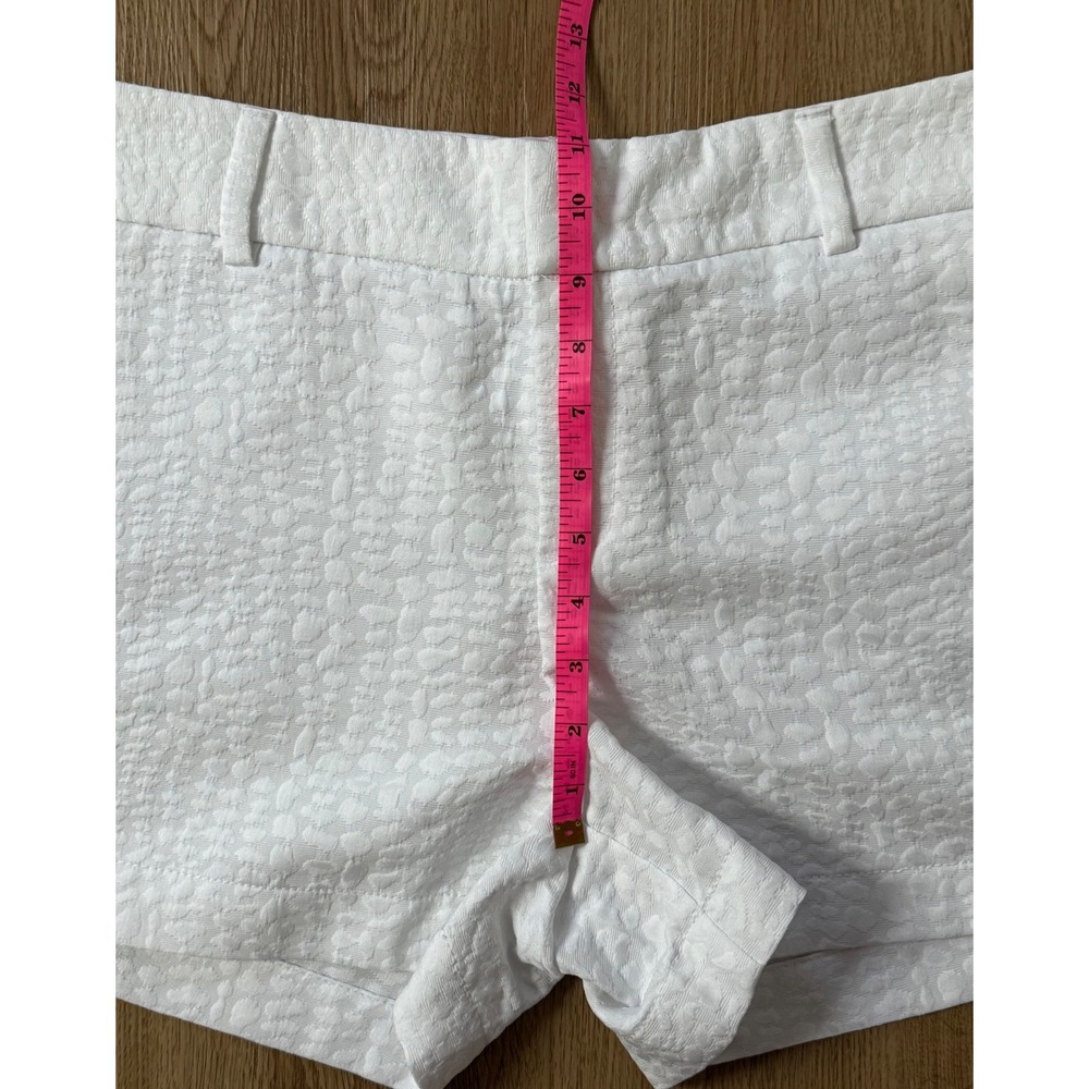Calvin Klein Women's White Textured Shorts Size 14 Career‎ Casual Pockets NWT - Picture 11 of 13